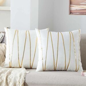 Soft Throw Pillow Pack of 2 Velvet Decorative Cushion Covers Cases Sofa 18" x 18